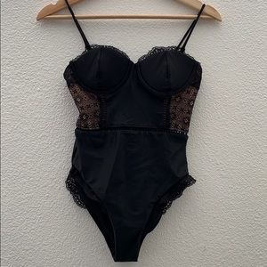 {jonathan simkhai} black one piece bathing suit